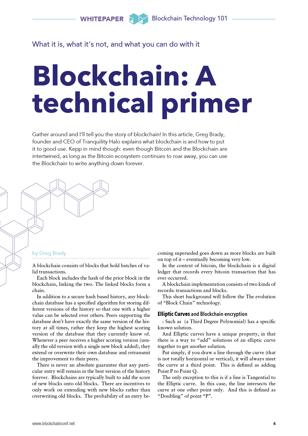 Blockchain Technology Whitepaper  blockchainconf